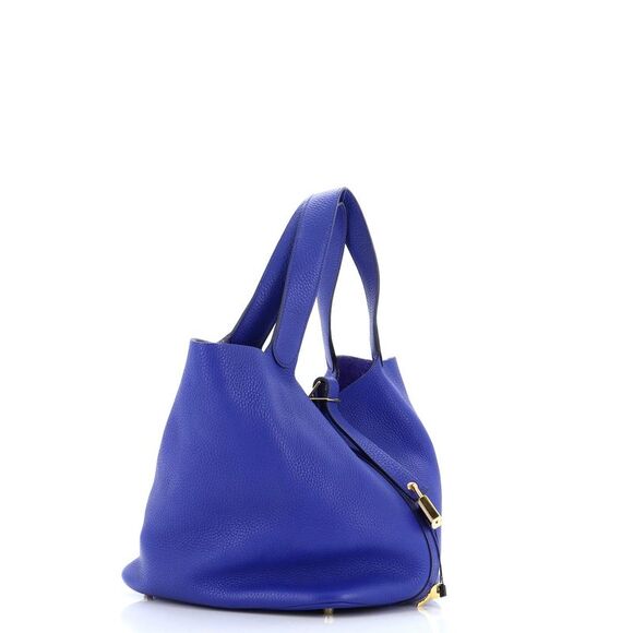 Hermes Picotin Lock Bag Clemence GM Blue - Picture 2 of 9